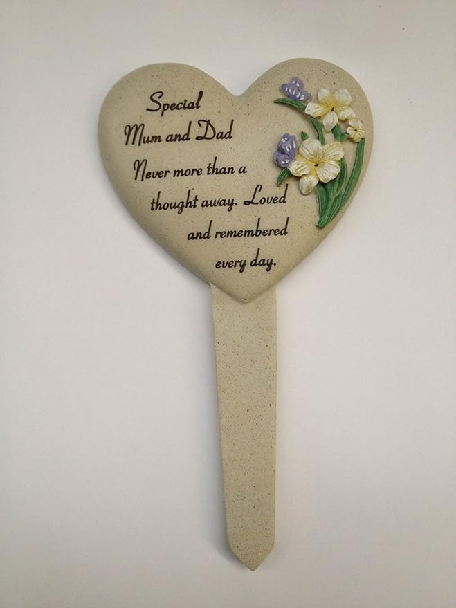 Special Mum and Dad Butterfly Memorial Stake Graveside marker ornament
