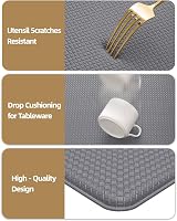 COLOR&GEOMETRY Color G Kitchen Mat 60x220 cm Anti Fatigue Non slip Grey view 3