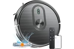 XIEBRO Robot Vacuum and Mop Combo, 2 in 1 Mopping Robotic Vacuum with Schedule, App/Bluetooth/Voice, Max Suction 3200Pa, Self-Charging Robot Vacuum Cleaner, Slim, Ideal for Pet Hair, Hard Floor, Carpet