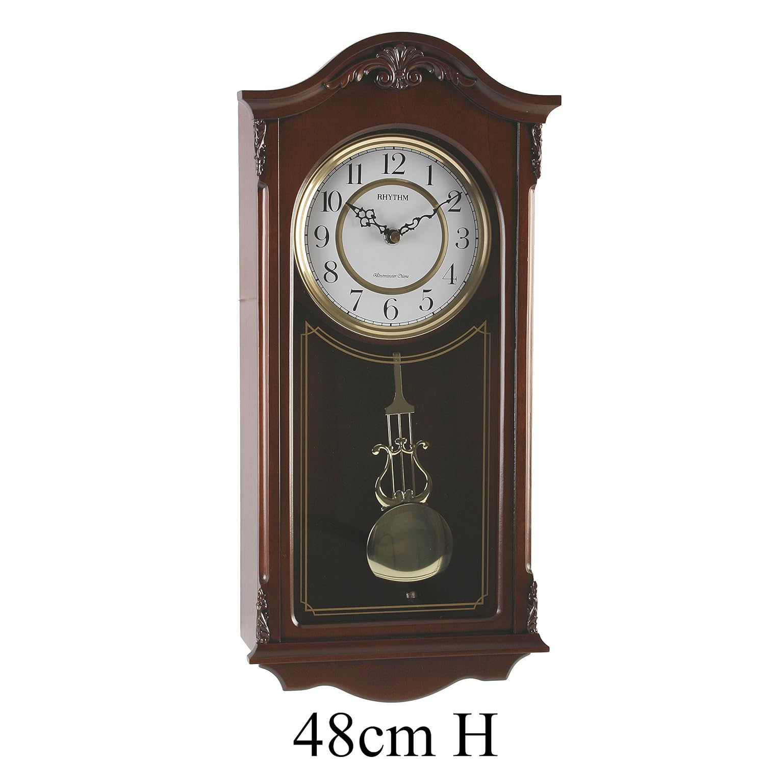 Deluxe Wooden Pendulum Wall Clock Westminster Chime Amazon.co.uk