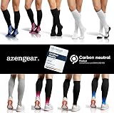 aZengear Compression Socks 20-30mmHg Knee-High Seamless Toe Black S-M view 6