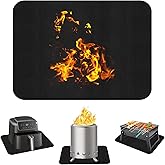 24 x18 inches Tabletop Grill Mat for Outdoor, Countertop Heat Resistant Fire Pit Mat for Solo Stove, Fireproof & Waterproof & Oil Proof
