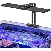 hygger LED Saltwater Aquarium Light, 24/7 Mode Nano Tank Reef Light for Coral, Refugium Light with White, Blue, U-V LEDs Dimmer Timer Moonlight Mounting Bracket 2 Metal Legs 21'' Long 35W