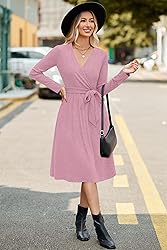 Newshows Womens 2024 Fall Sweater Dress Long Sleeve