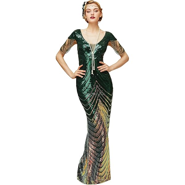 Amazon.com: Chevron Sequin Fringe Sleeveless Sheath Gatsby Gala Night  Cocktail Dresses : Clothing, Shoes & Jewelry