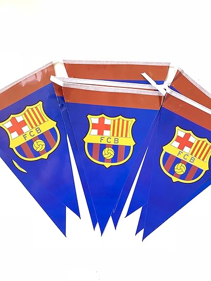 Fc Barcelona Birthday Party Decoration Flags
