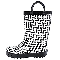 Hudson Baby Kids Rain Boots, Houndstooth, 6 US