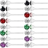 Anti Allergy Plastic Earrings for Sensitive Ears, Silicone Soft Earring Backs, Cubic Zirconia Stud Earrings Kit, 2mm, 3mm, 4mm, 5mm