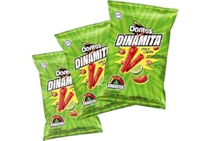 DELIZECO Dorito Dinamita Chile Limon, 3.5 oz (Pack of 3)