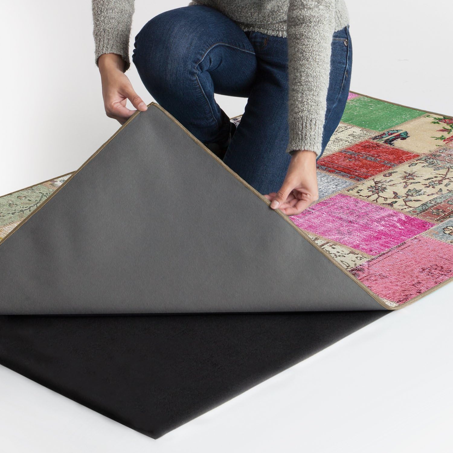 Crystal Art Ruggable 5 X 7 Patchwork Boho 2 Delig Wasbaar Tapijtsysteem Amazon Nl