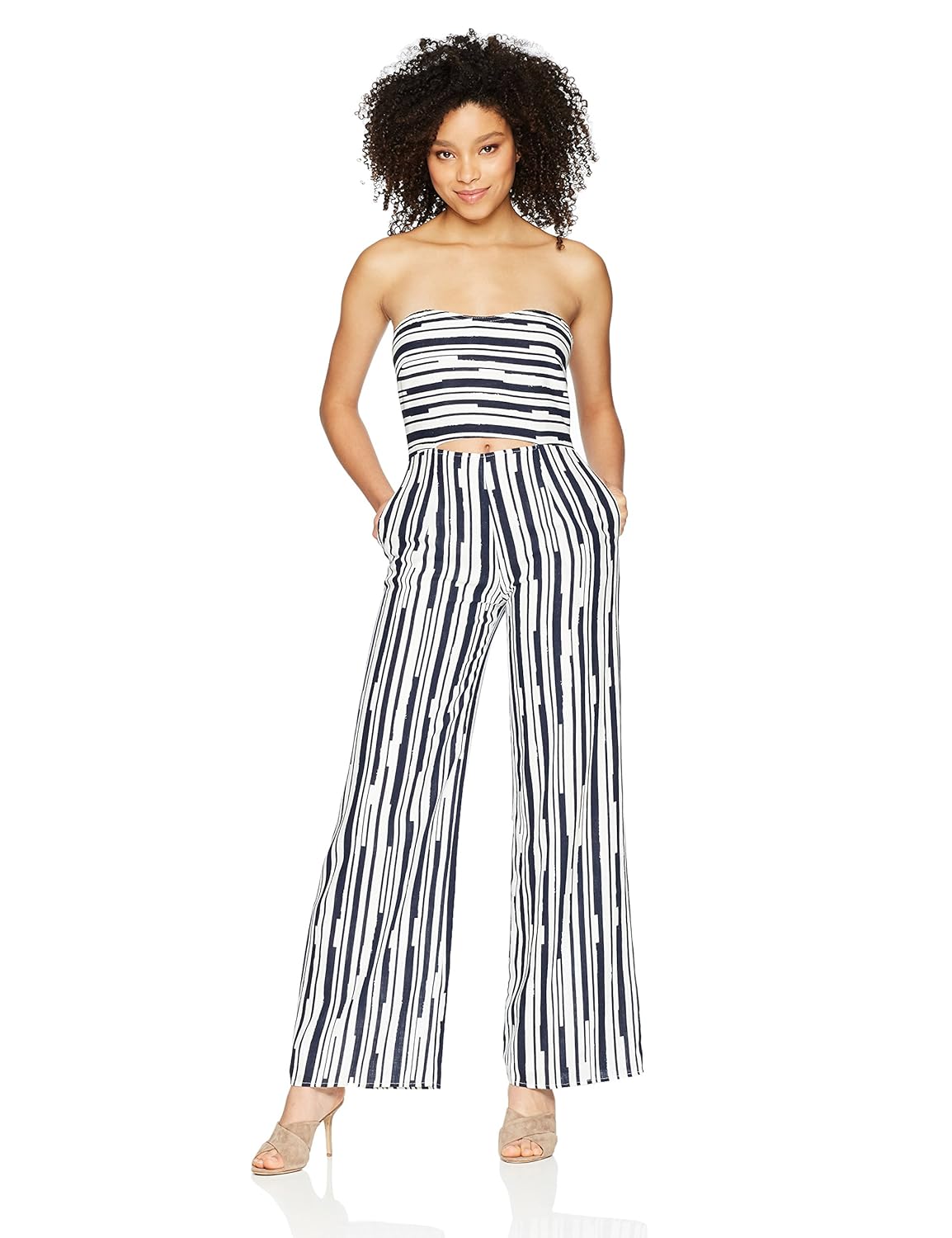 strapless cutout jumpsuit