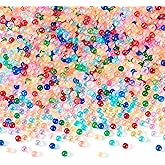 BB Beadthoven 2220pcs 10 Color Luminous Glass Bubble Beads 2-2.5mm Round No Hole UV Beads for Resin Crafts, Nail Arts, Jewelry Making