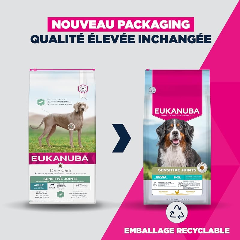 Sensitive Joints Aliment pour Chiens au Poulet - Aliment Sec Special Care pour Chiens aux articulations sensibles, favorisant la mobilité, 2,3 kg