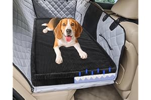 Dog Car Bed, Non-Slip Backseat Extender Pet Mat, Removable Washable Dog Bed for SUVs, Sedans & Trucks, Anti-Slip Travel Mat f