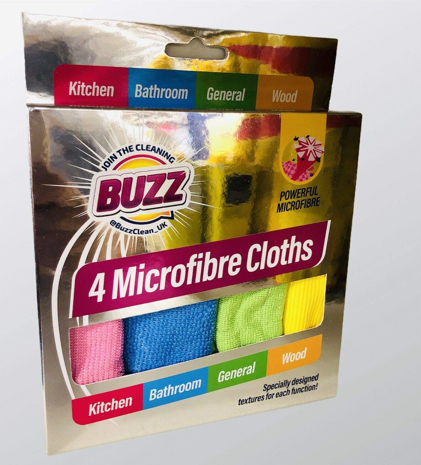 SET OF 4 MICROFIBRE MICRO FIBRE CLEANING CLOTHS