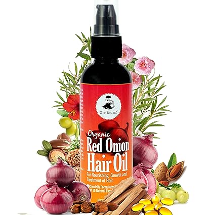 The Legend Organic Onion Hair Oil with 15 Natural Essential Oils (100 Ml)