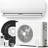 Tehanld Mini Split Ac/Heating System - Upgraded 12000 BTU Mini Split Air Conditioner with Heat Pump, 19 SEER2 115V Energy Efficient AC Unit Up to 750 Sq.Ft, Complete Installation Kit