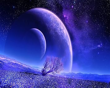 Msliuhuahua 3d Diy Paisajes Luna Planeta Pintura Digital Imagen Por Numeros Trabajo Hecho A Mano Dibujo Sobre Lienzo Sala De Estar Pared Arte 40x50 Cm Regalo Amazon Es Juguetes Y Juegos