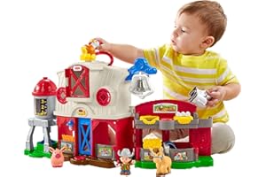 Fisher-Price Little People Toddler Learning Toy Caring for Animals Farm Playset with Smart Stages for Pretend Play Kids Ages 1+ years (Amazon Exclusive)