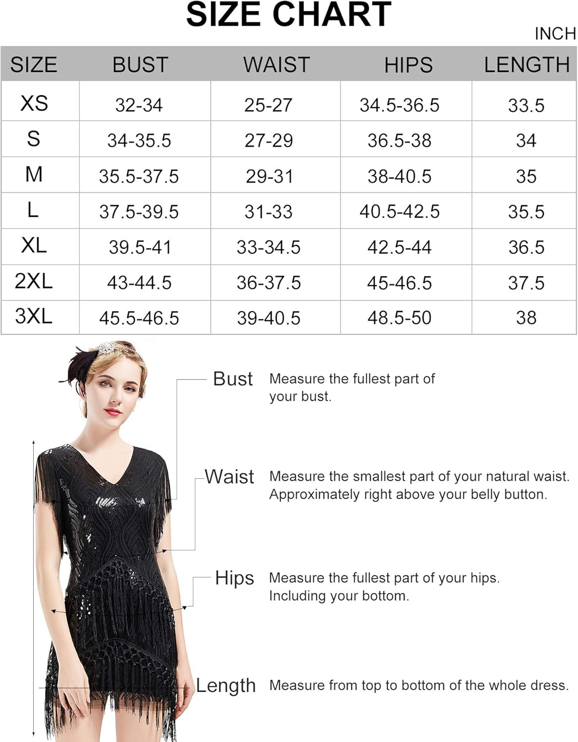 BABEYOND 1920s Flapper Dress Long Fringed Gatsby Dress Roaring 20s Sequins Beaded Dress Vintage Art Deco Dress: Clothing
