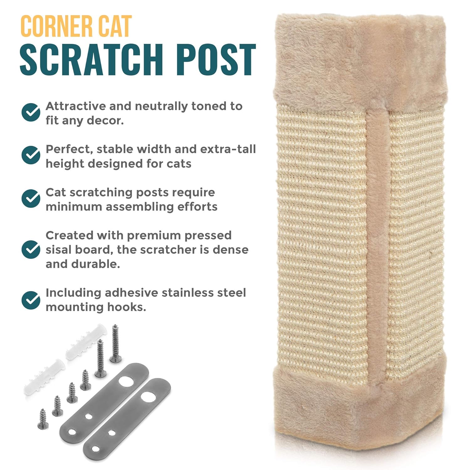 corner wall scratching post