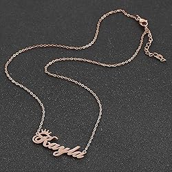 SKQIR Personalized Name Necklace Rose Gold