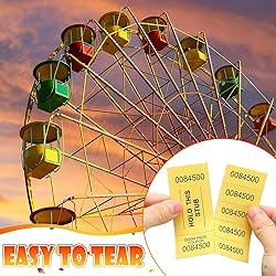 Kosiz 1000 Sheets 5 Bid Raffle Ticket Numbers