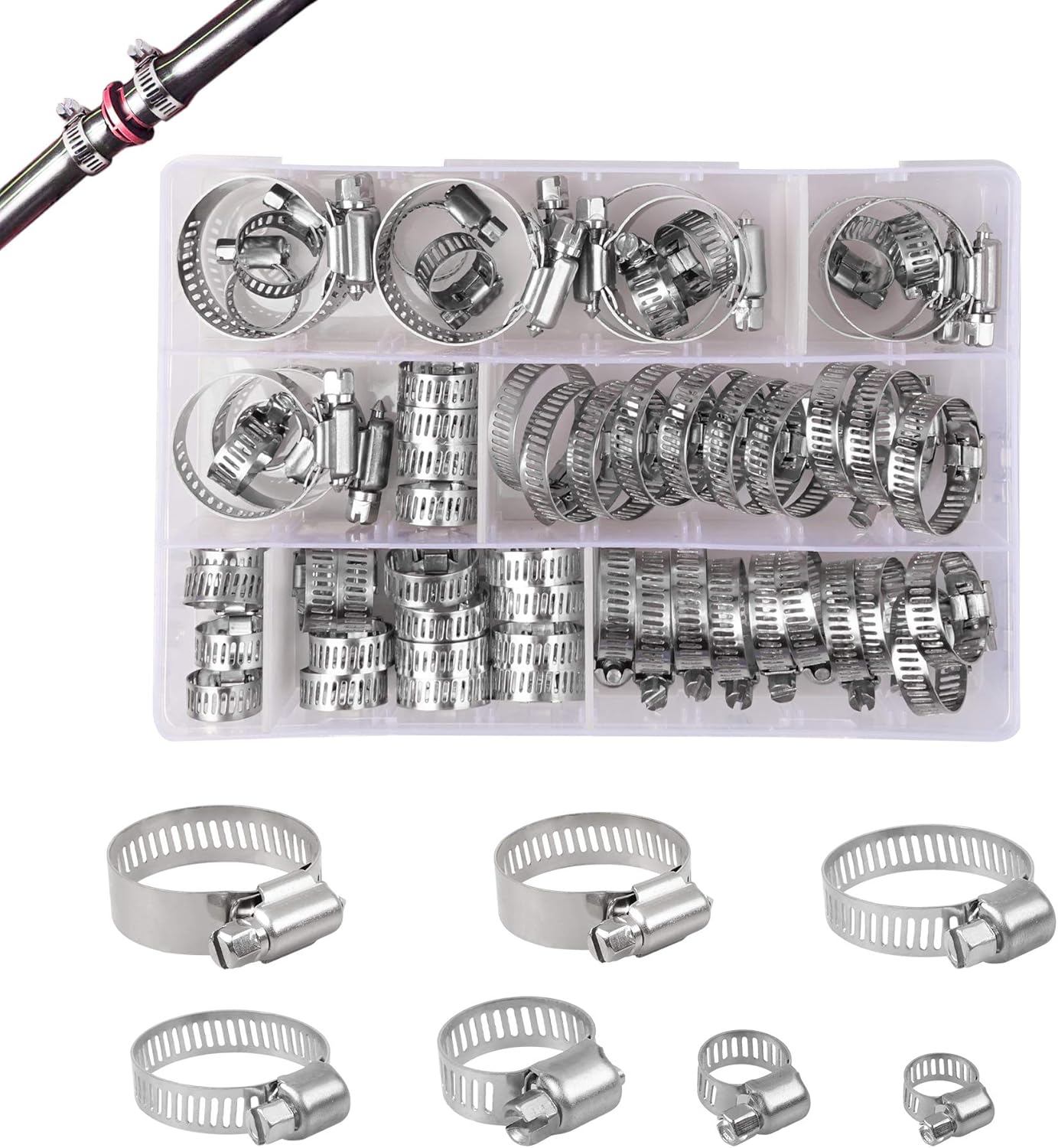 YEYIT 60 Pcs Hose Clips
