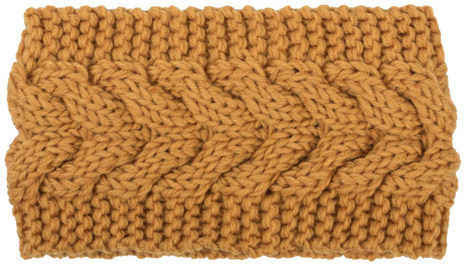 styleBREAKER headband chunky knit with plait pattern, hairband, headband, ladies 04026005, Colour:Curry