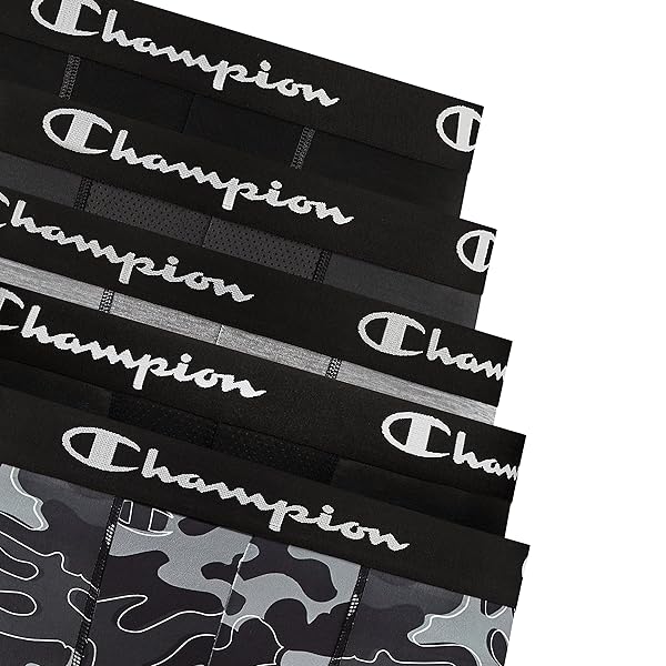 CHAMPION MEN’S PERFORMANCE BOXER BRIEF- 5 PACK