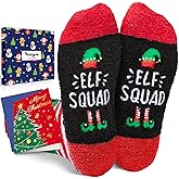 HAPPYPOP Secret Santa Gifts for Kids - Christmas Socks with Greeting Card for 4-9 Year Olds