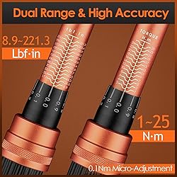 1/4 Inch Drive Click Torque Wrench, 27 PCS Bike