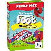 Fruit By the Foot, Fruit, Variety Pack, 18 ct, 13.5 oz | No Artificial Colors, Real Fruit Puree, No Artificial Sweeteners or Colors, Gelatin Free, Good Source of Vitamin C