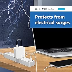 LIDER Outlet Extender with 4 Receptacles, USB