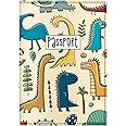 Quttie Passport Cover for Kids, Women and Men, Cute Travel Passport Holder (Dinosaur Pattern)