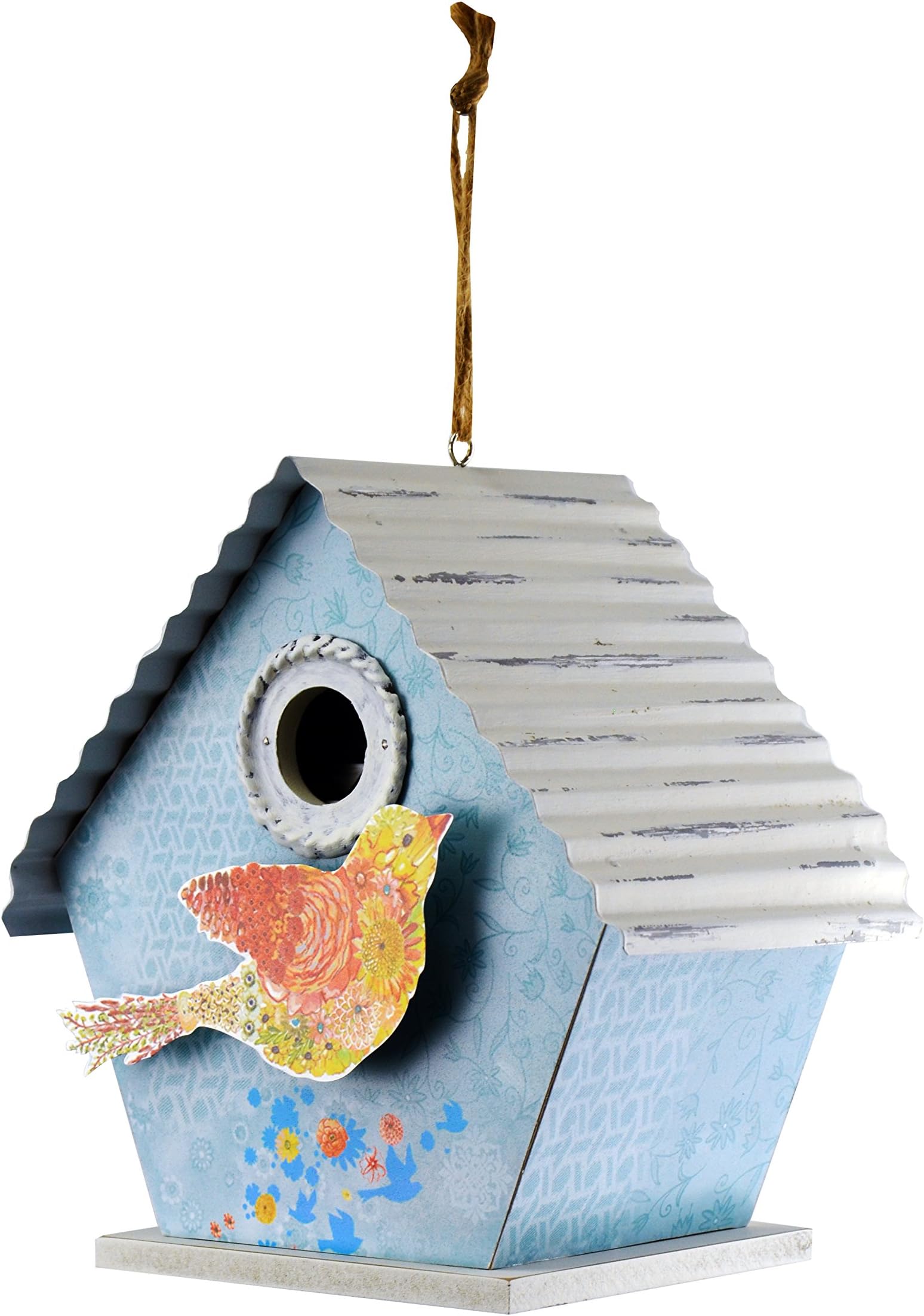 Red Carpet Studios 40935 Birdhouse Hummingbird Patterned Blue