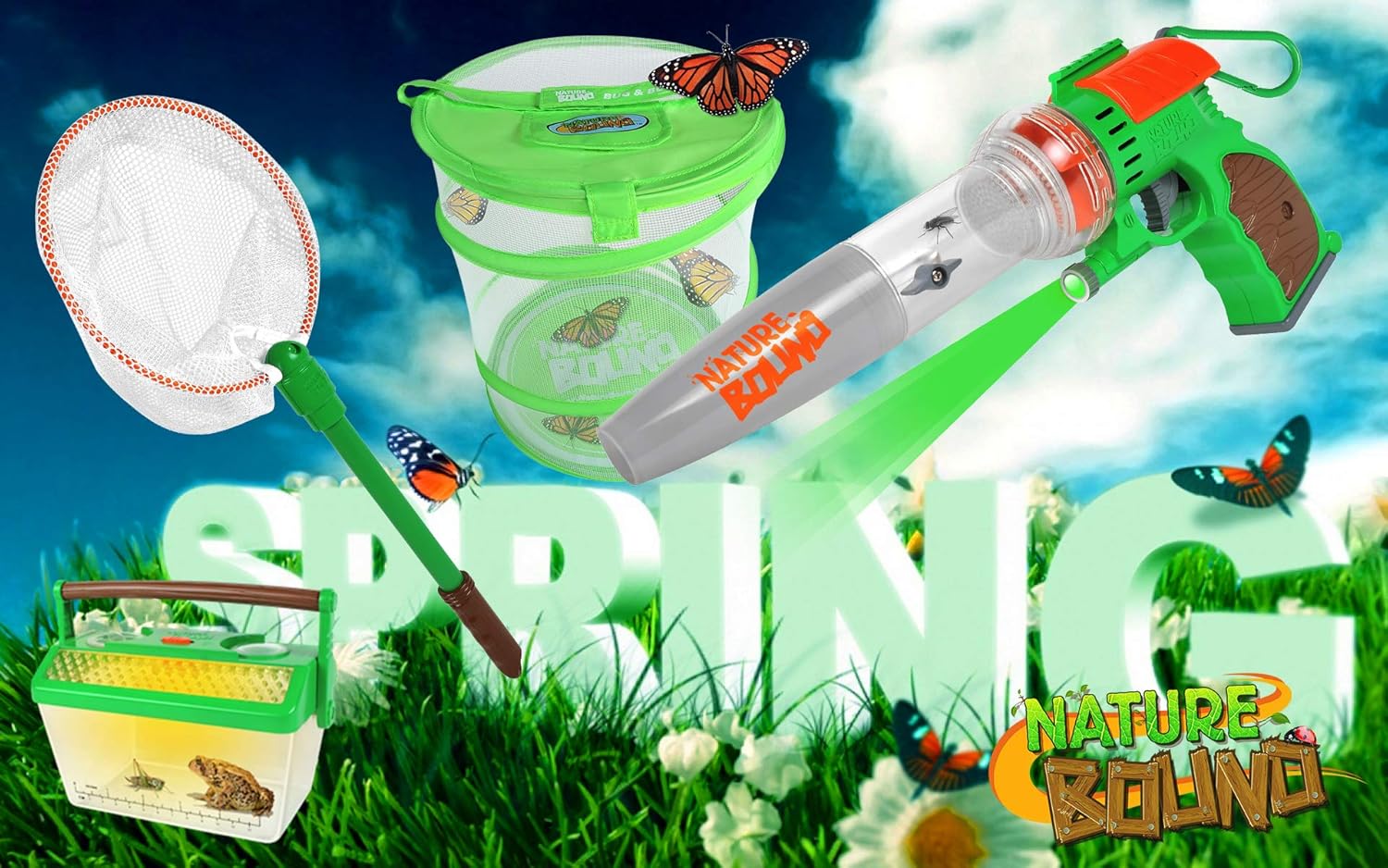 Nature Bound Bug Catcher Critter Barn Habitat for Indoor/Outdoor Insect Collecting with Light Kit, White: Toys & Games