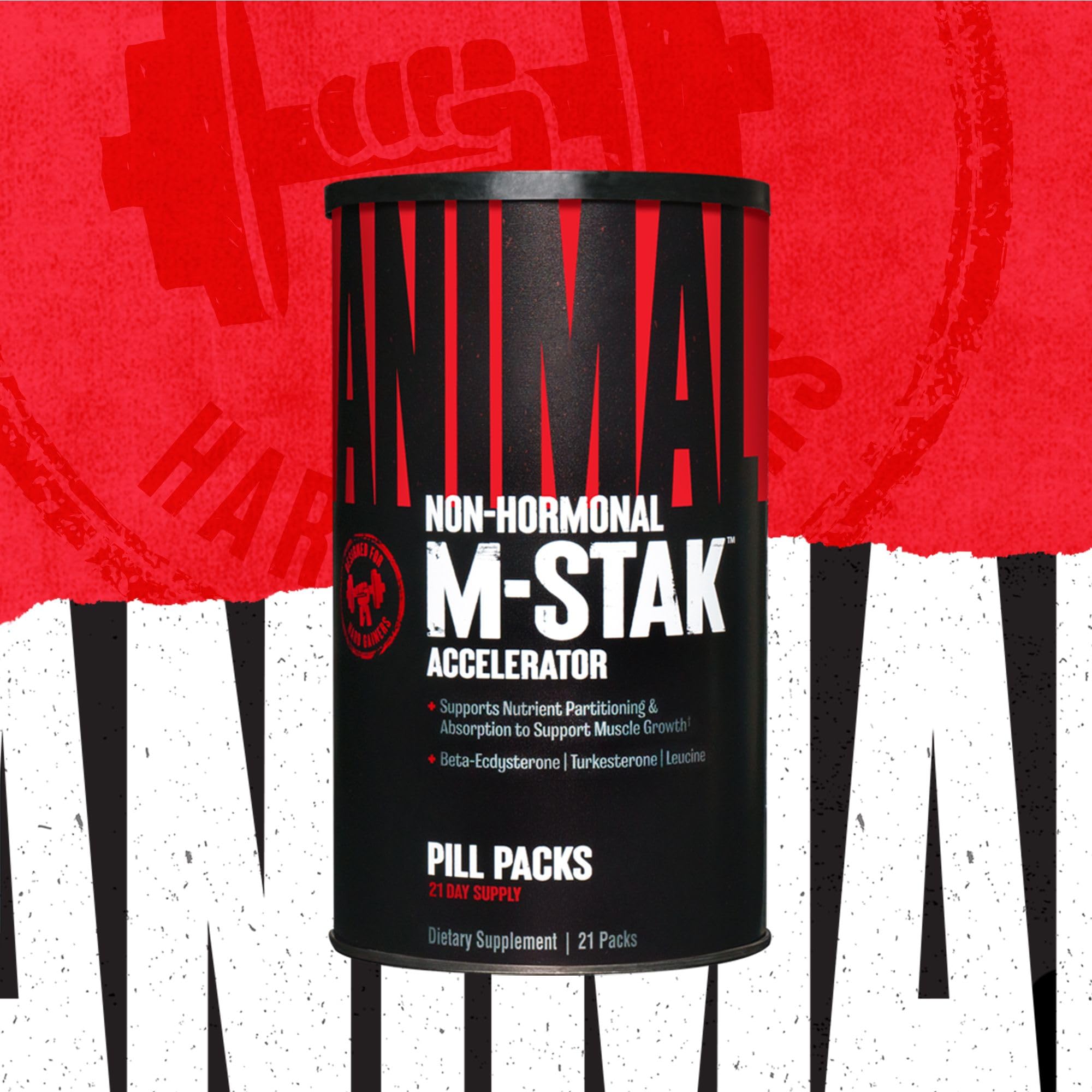 Animal TNT+ Test Booster & M-Stak Muscle Building Stack for Men - 21 Count