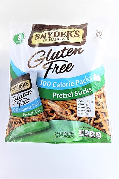 SNYDER’S OF HANOVER GLUTEN FREE PRETZEL STICKS 100 CALORIE PACK (3X7.2 OZ) 8 COUNT