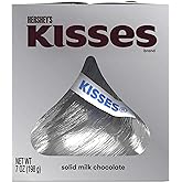 HERSHEY'S KISSES Solid Milk Chocolate Candy Gift Box, 7 oz