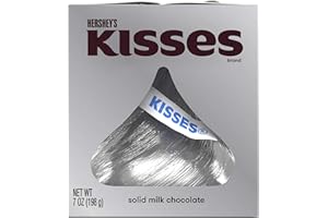 HERSHEY'S KISSES Solid Milk Chocolate Candy Gift Box, 7 oz