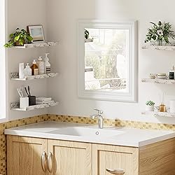 upsimples Floating Shelves for Wall, Wood Mounted