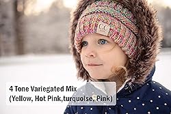 Funky Junque Kids Beanie 2-Pack: Black & Indi Pink