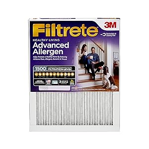 Filtrete 14x14x1, AC Furnace Air Filter, MPR 1500, Healthy Living Ultra Allergen, 6-Pack