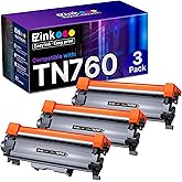 E-Z Ink Compatible TN760 Toner Cartridge Replacement for Brother TN760 TN 760 TN730 Compatible with DCP-L2550DW HL-L2350DW HLL2395DW HLL2390DW HL-L2370DW MFC-L2710DW MFC-L2750DW MFC-L2730DW (3 Black)