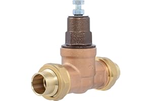 Cash Acme EB45 Pressure Regulating Valve, Double Union, 3/4 Inch Sweat, Metal Top, 60 PSI, PVA16M-DUSW-60