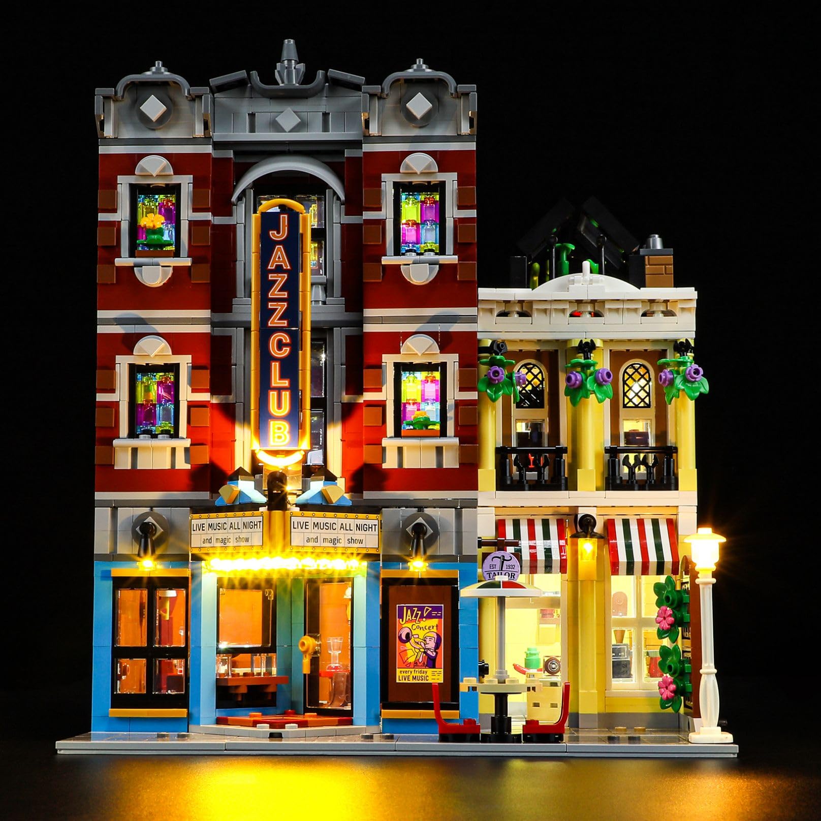 MENZAVA LED Light Kit Compatible with LEGO 10312 Jazz Club Icons Building Blocks Model - Model Set NOT Included