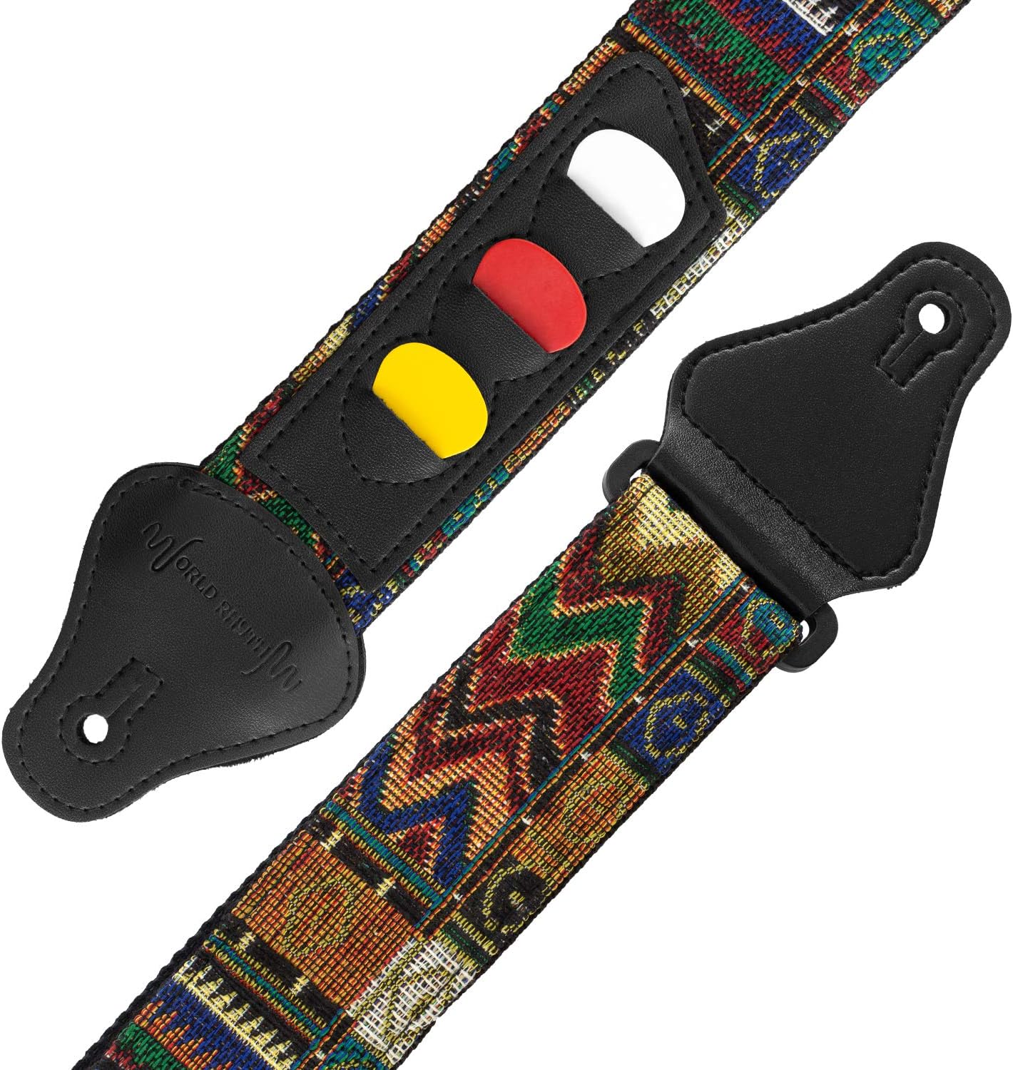 World Rhythm Guitar Strap - Aztec Style, 149cm - Image 3