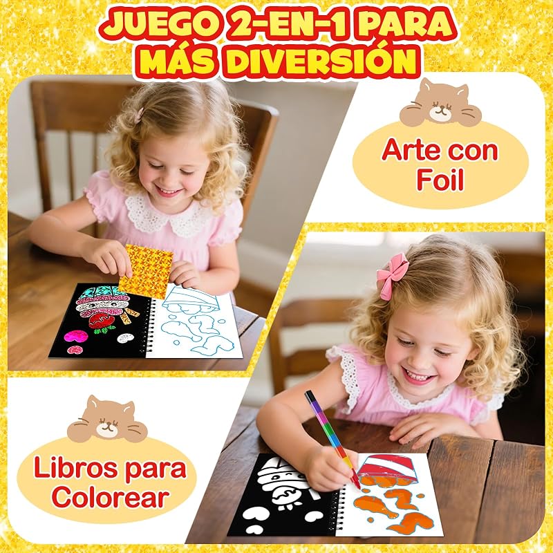 16 Pack 2 IN 1 Kit de Arte con Foil + Libros de Colorear — foto 5 de 7