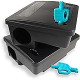 Kat Sense Rat Bait Station Traps, Reusable Humane Rodent Box Against Mice Chipmunks N Squirrels That Work, Smart Tamper Proof